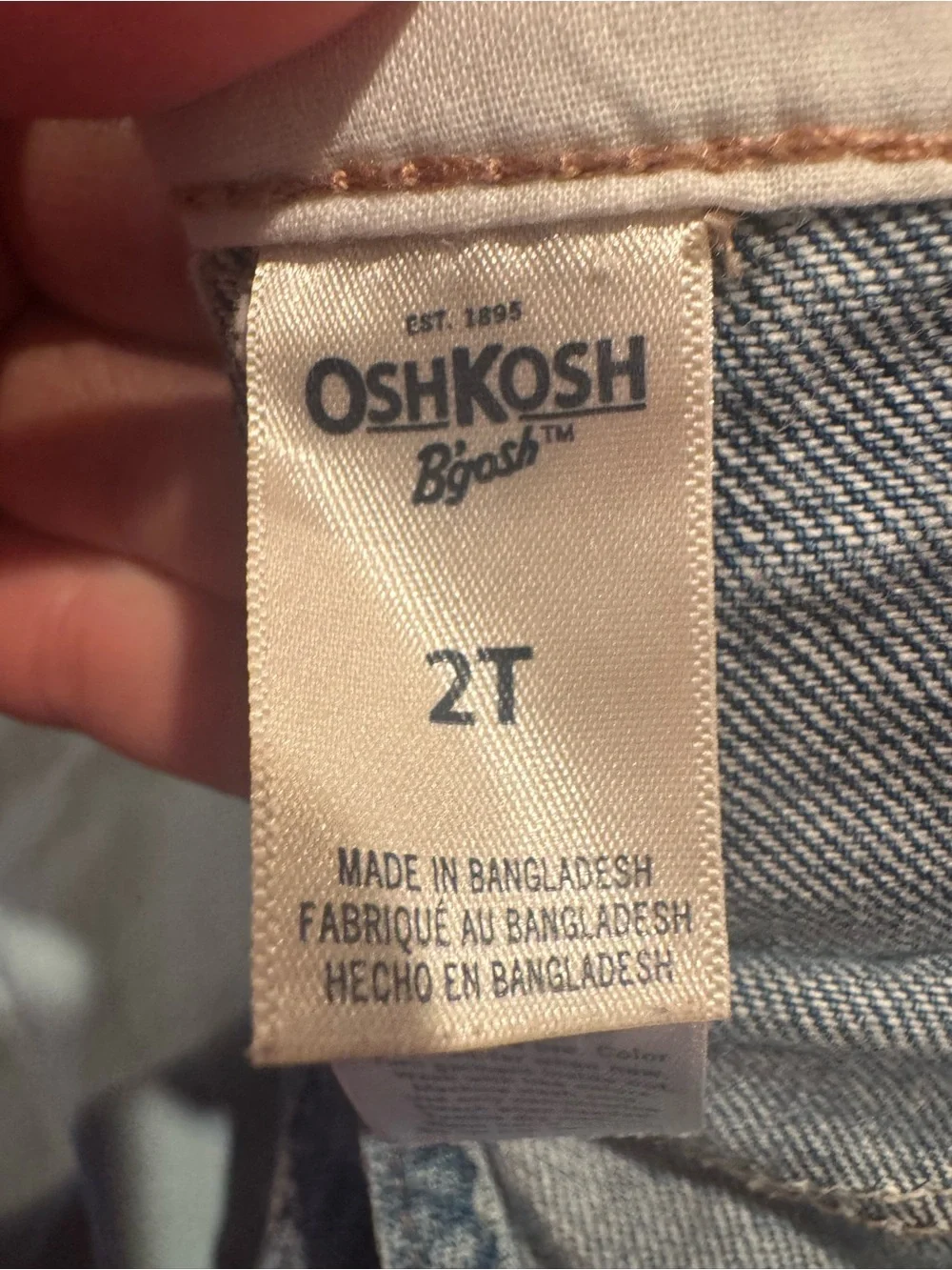 OshKosh B'gosh Baby Girls Denim Heart Print Bib Overalls 2T